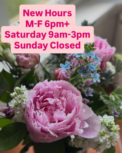 Start 1st July I have new business hours.